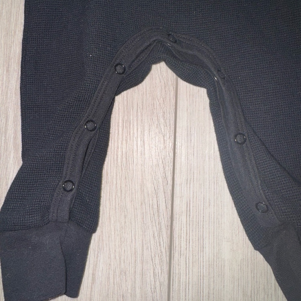 LITTLE BIPSY Black Kids Waffle One Piece NWOT - Picture 5 of 6